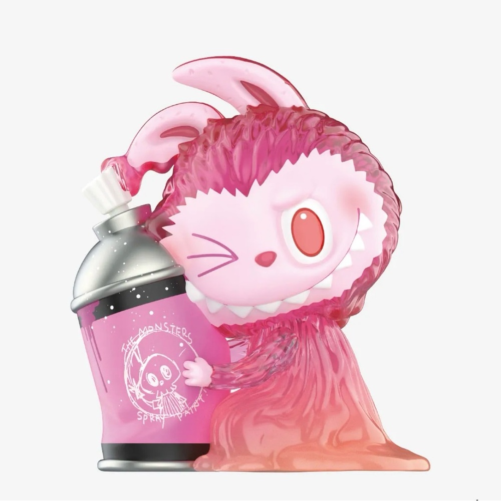 Pop Mart Popmart The Monsters Almost Hidden Series Figures Labubu Spray Can Pink